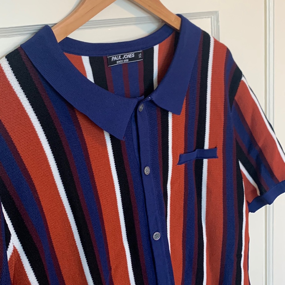 XL Knit Short Sleeve Fun Shirt from Designer Paul Jones